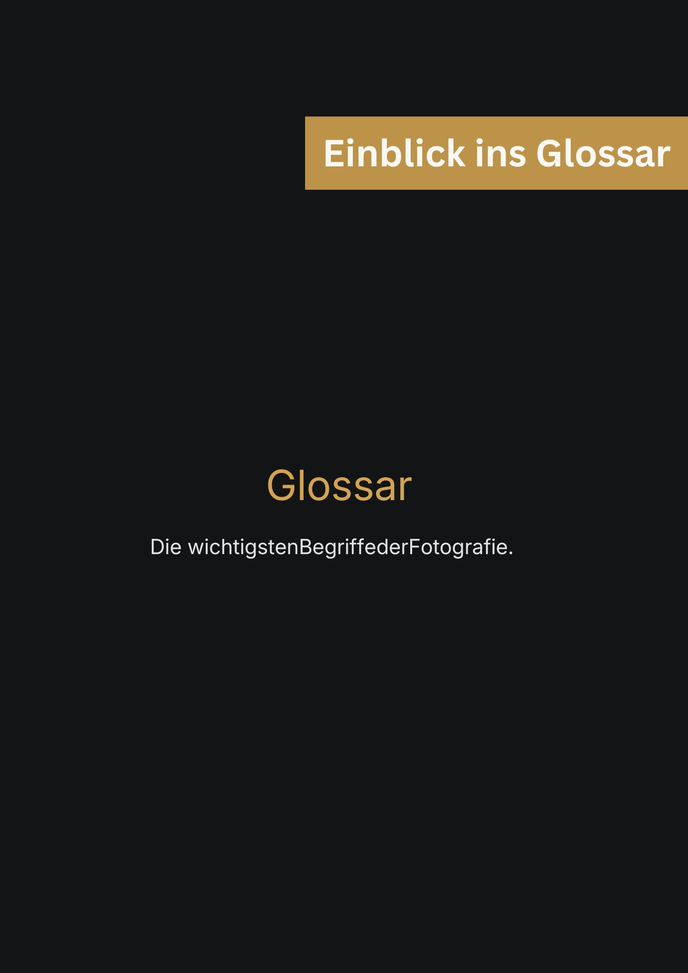 Blick ins Glossar