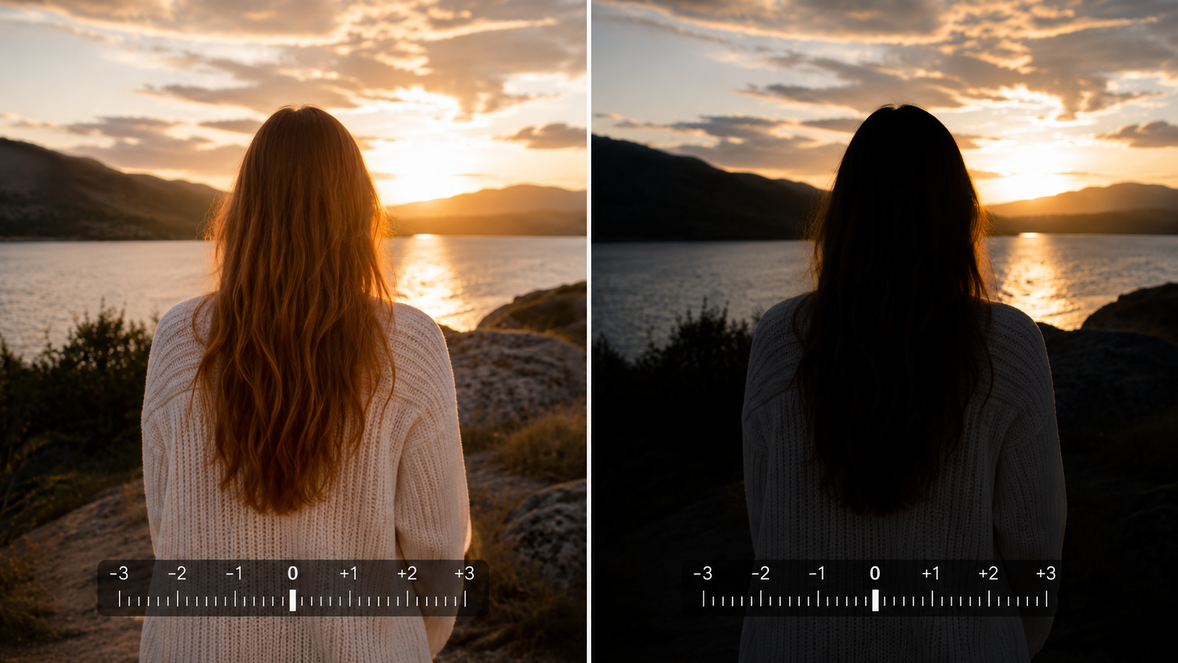 Exposure comparison at 0 EV – correctly metered but incorrectly exposed